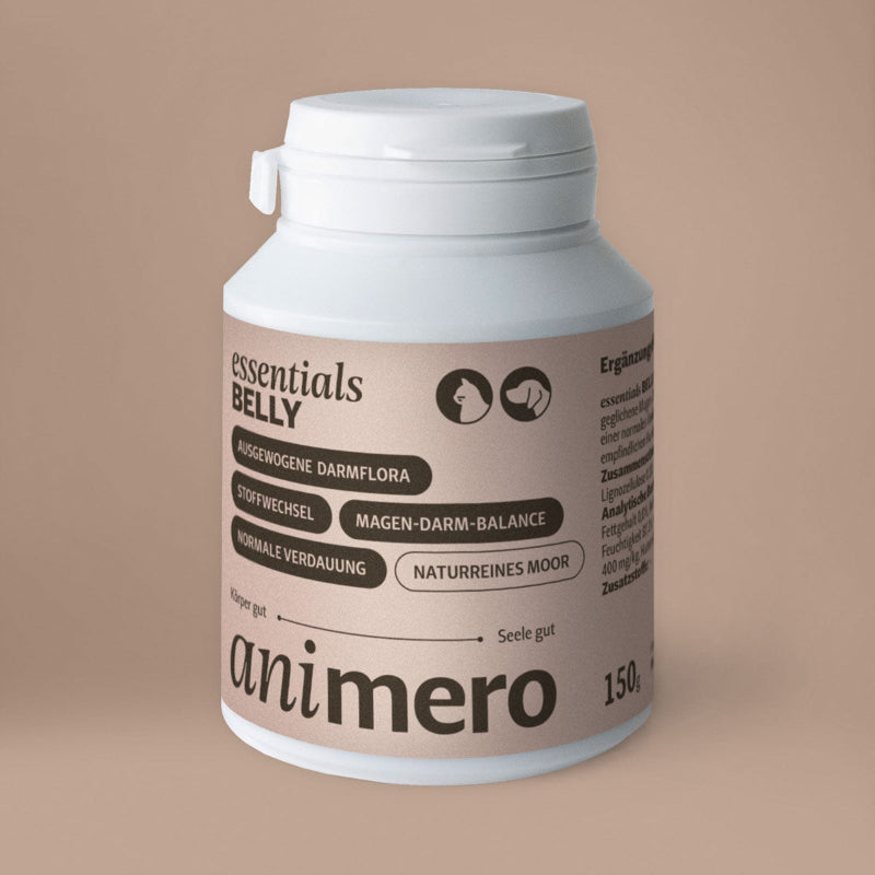 animero essentials BELLY – Moor für Hunde & Katzen, Magen & Darm