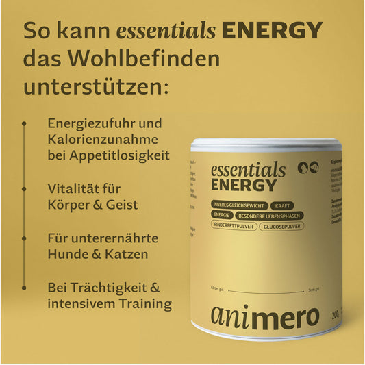 animero essentials ENERGY – Energie-Pulver für Hunde & Katzen