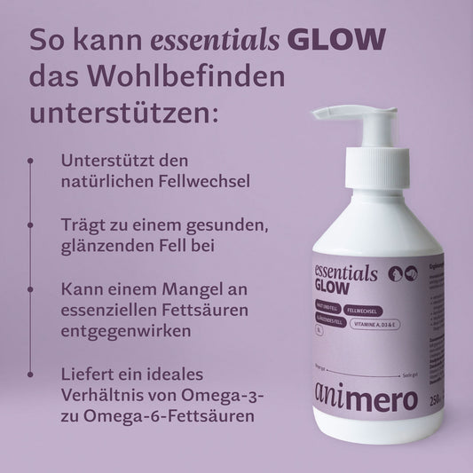 animero essentials GLOW – Öl für Haut & Fell, Hund & Katze